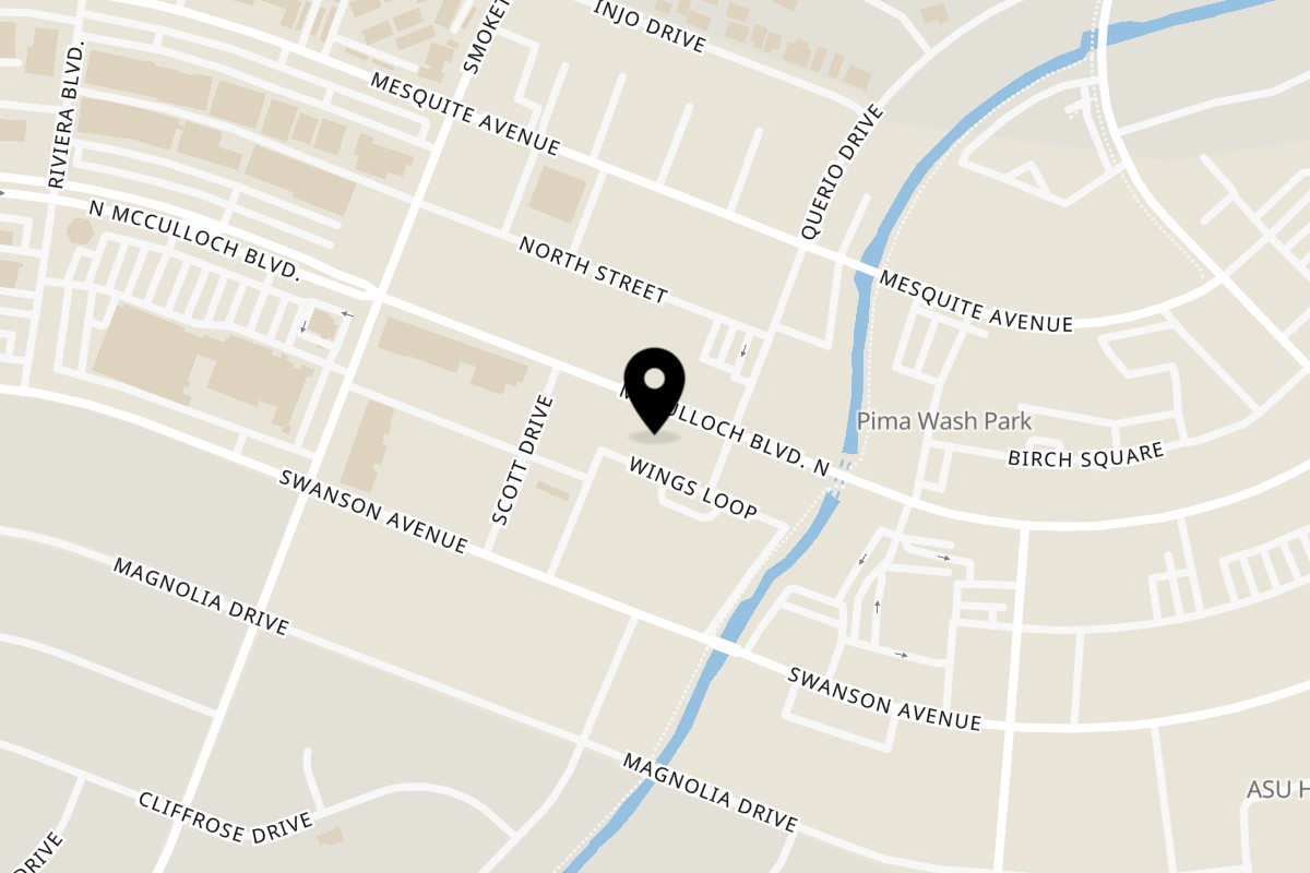 Map showing the location of Booby Falls Restaurant & Rodeo on 2100 McCulloch Blvd N in Lake Havasu City